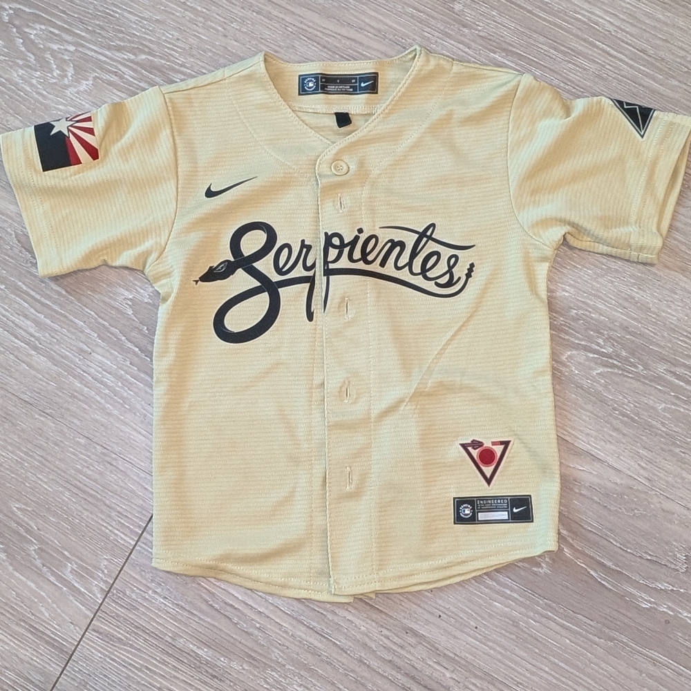 Nike Kids Serpientes Yellow Baseball Jersey